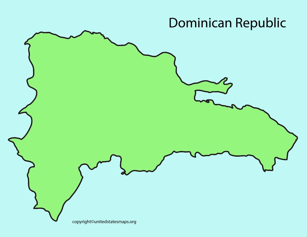 Map of Dominican Republic Blank
