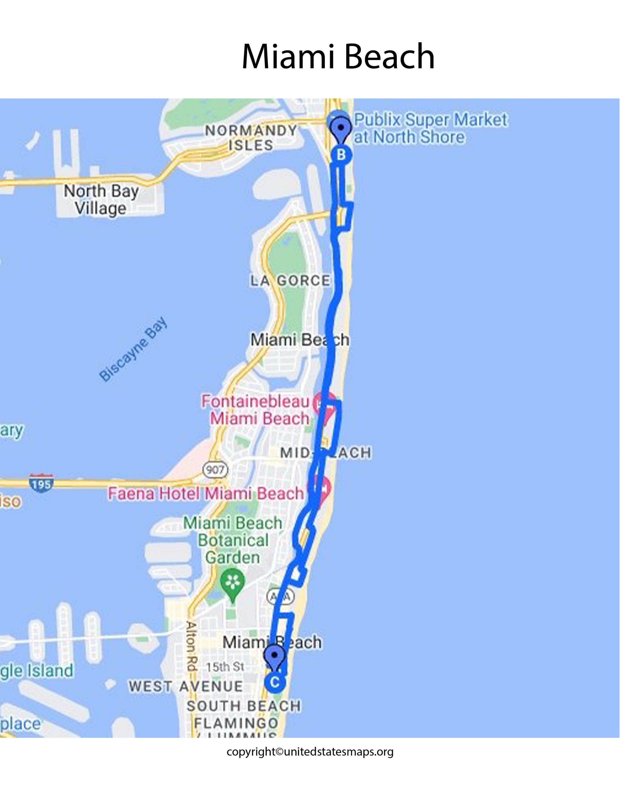 Miami Beach Map | Map of Miami Beach Attractions