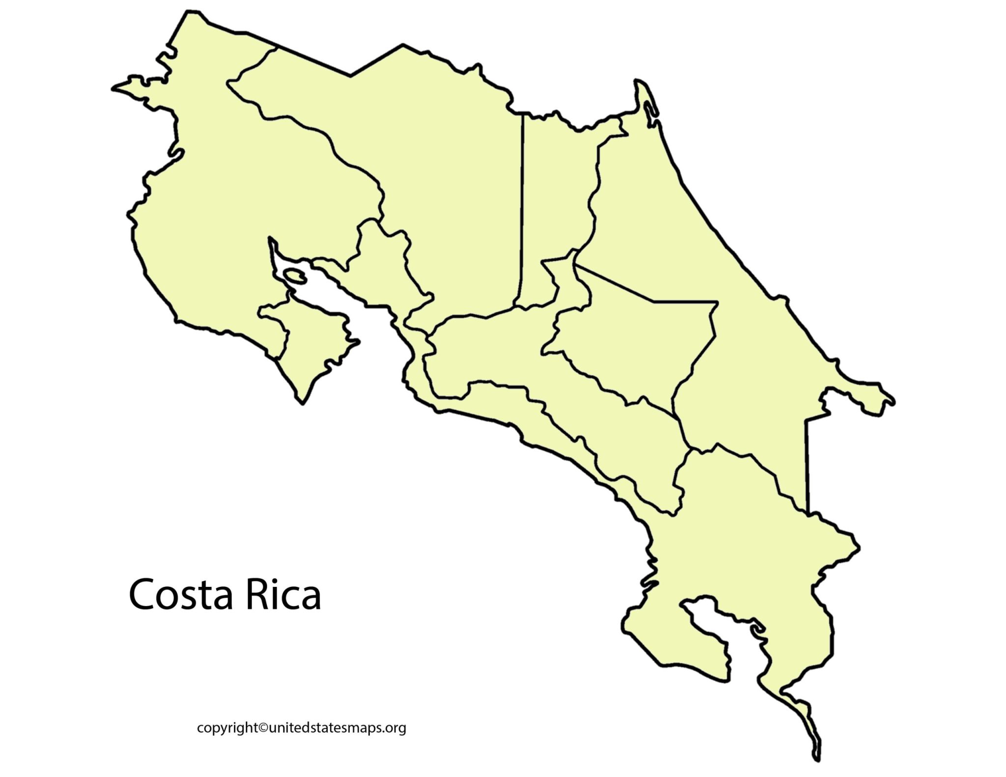 Blank Costa Rica Map Blank Outline Map Of Costa Rica   Printable Blank Map Of Costa Rica Scaled 1 2048x1582 