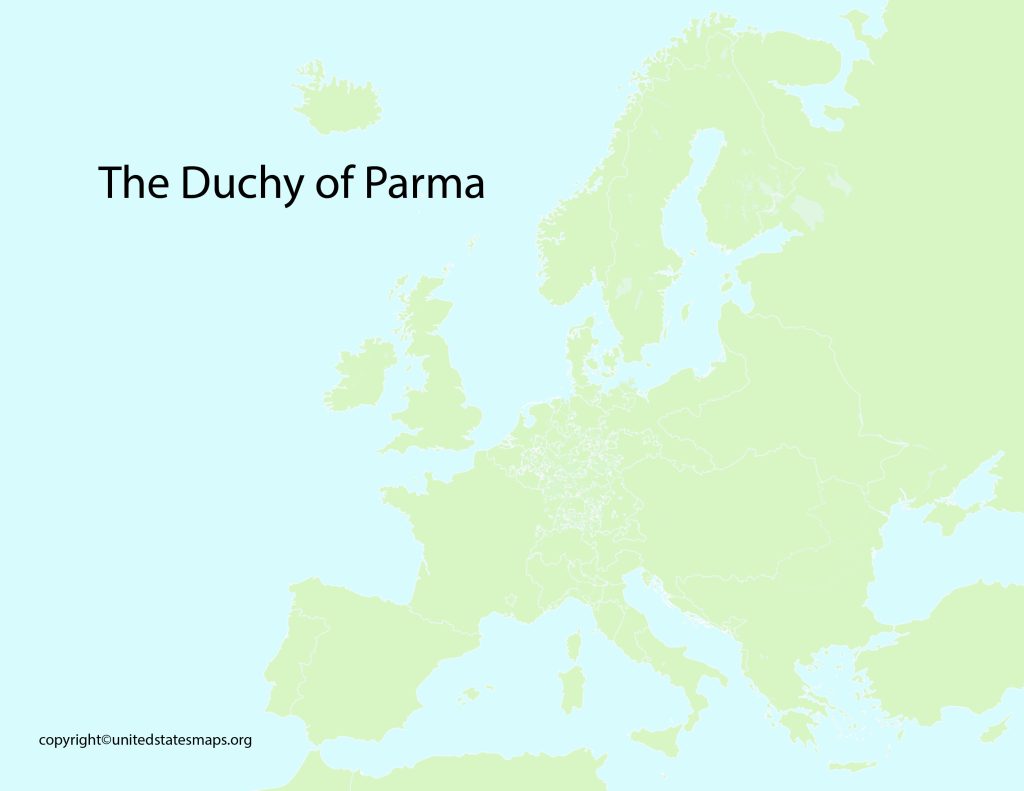 Printable Blank Map of Duchy of Parma