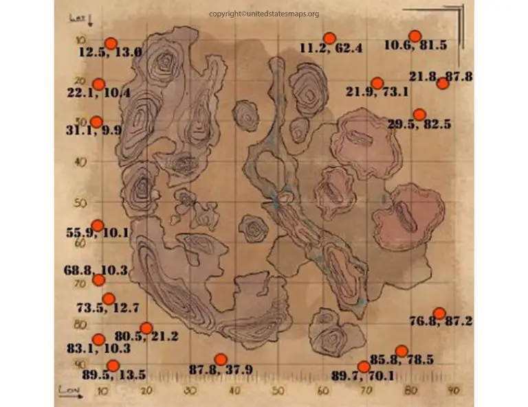 Ark Scorched Earth Map | Scorched Earth Ark Map