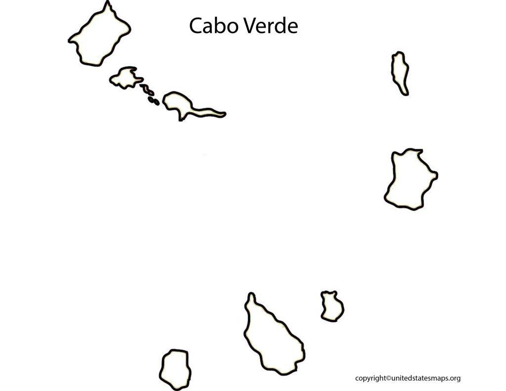 blank map Cabo Verde