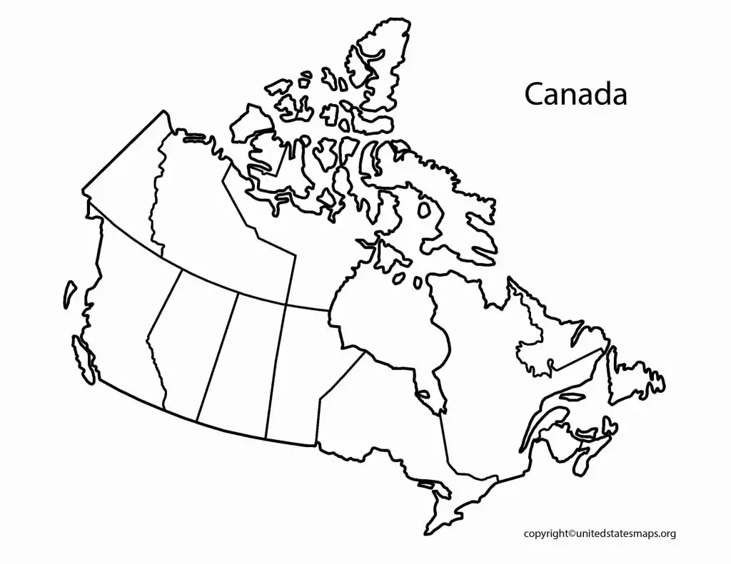 blank map Canada