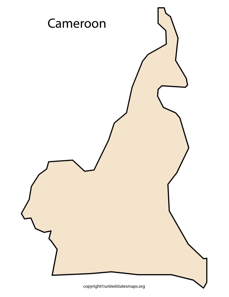 blank map of Cameroon
