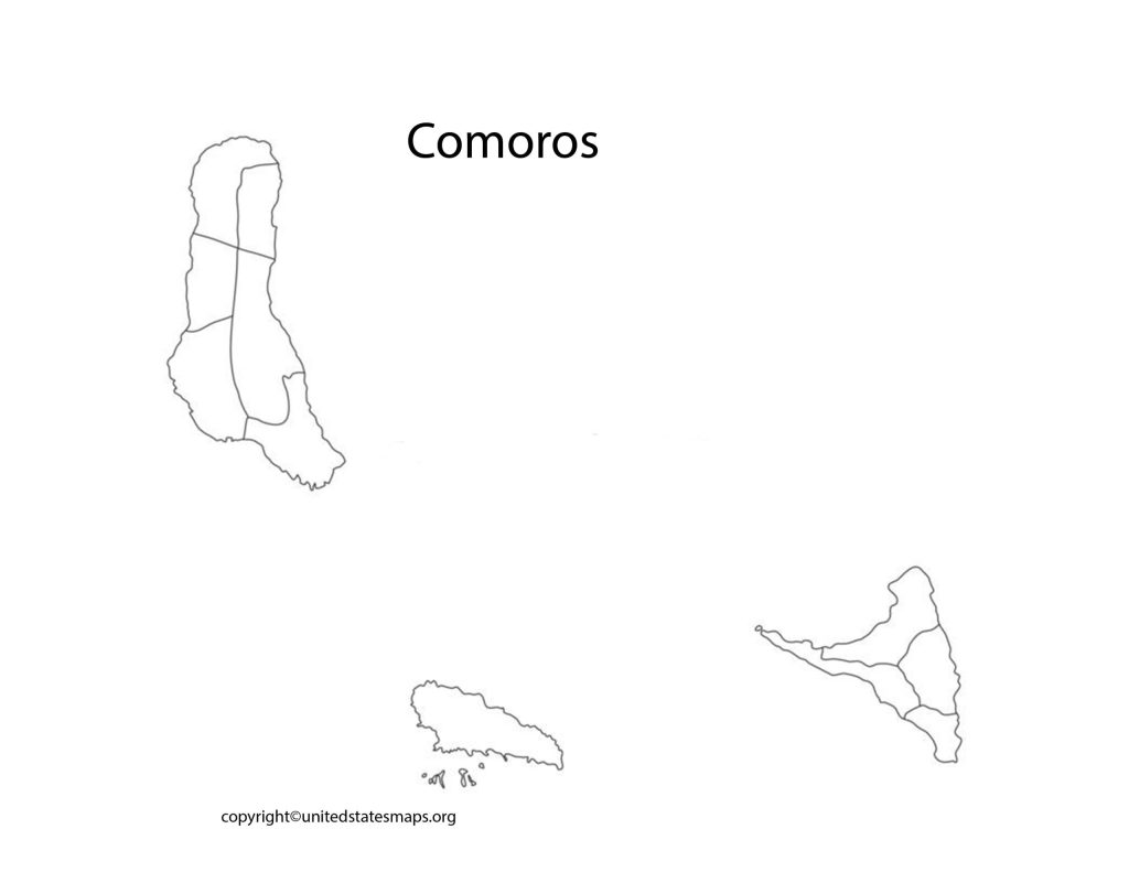 blank map of Comoros