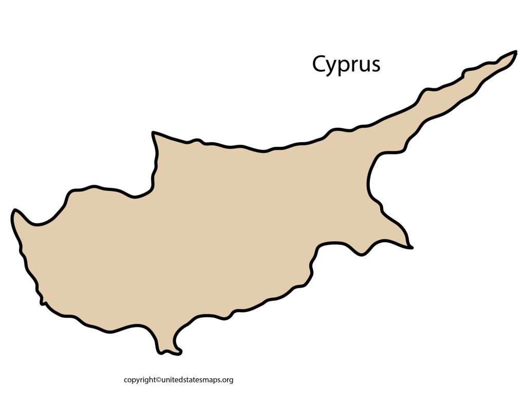 blank map of Cyprus