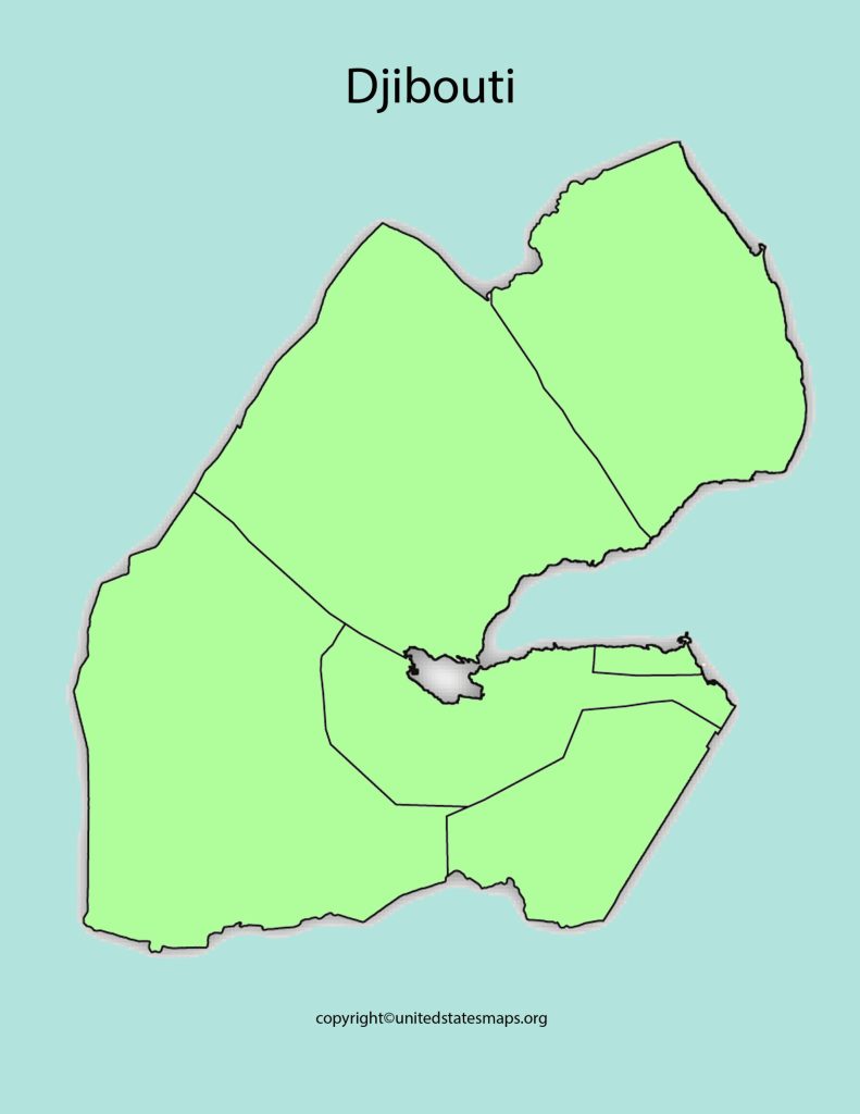 blank map of Djibouti