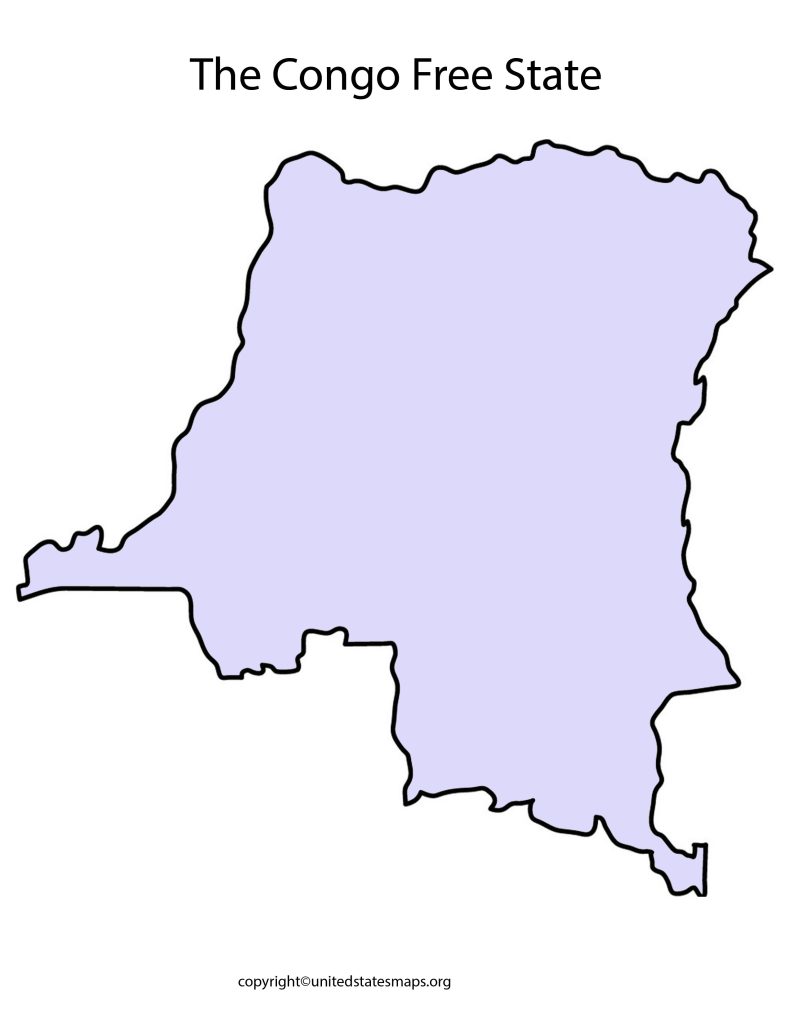 blank map of the Congo Free State