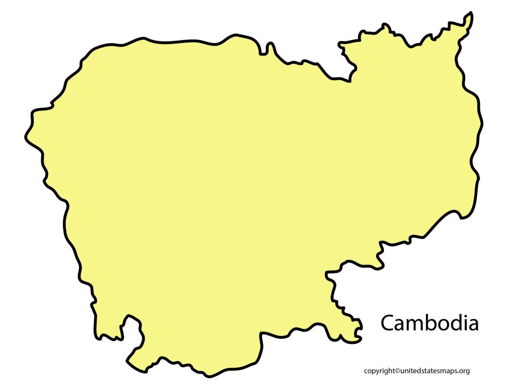 map of Cambodia blank