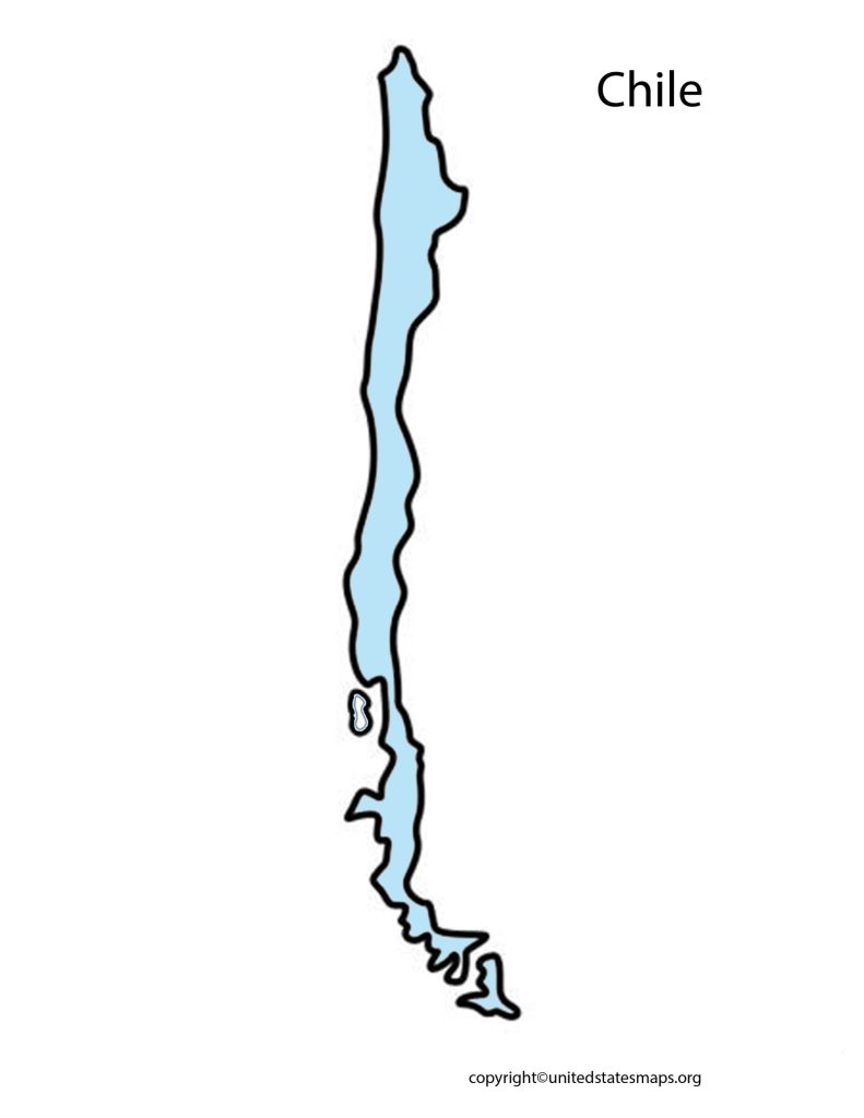 map of Chile blank