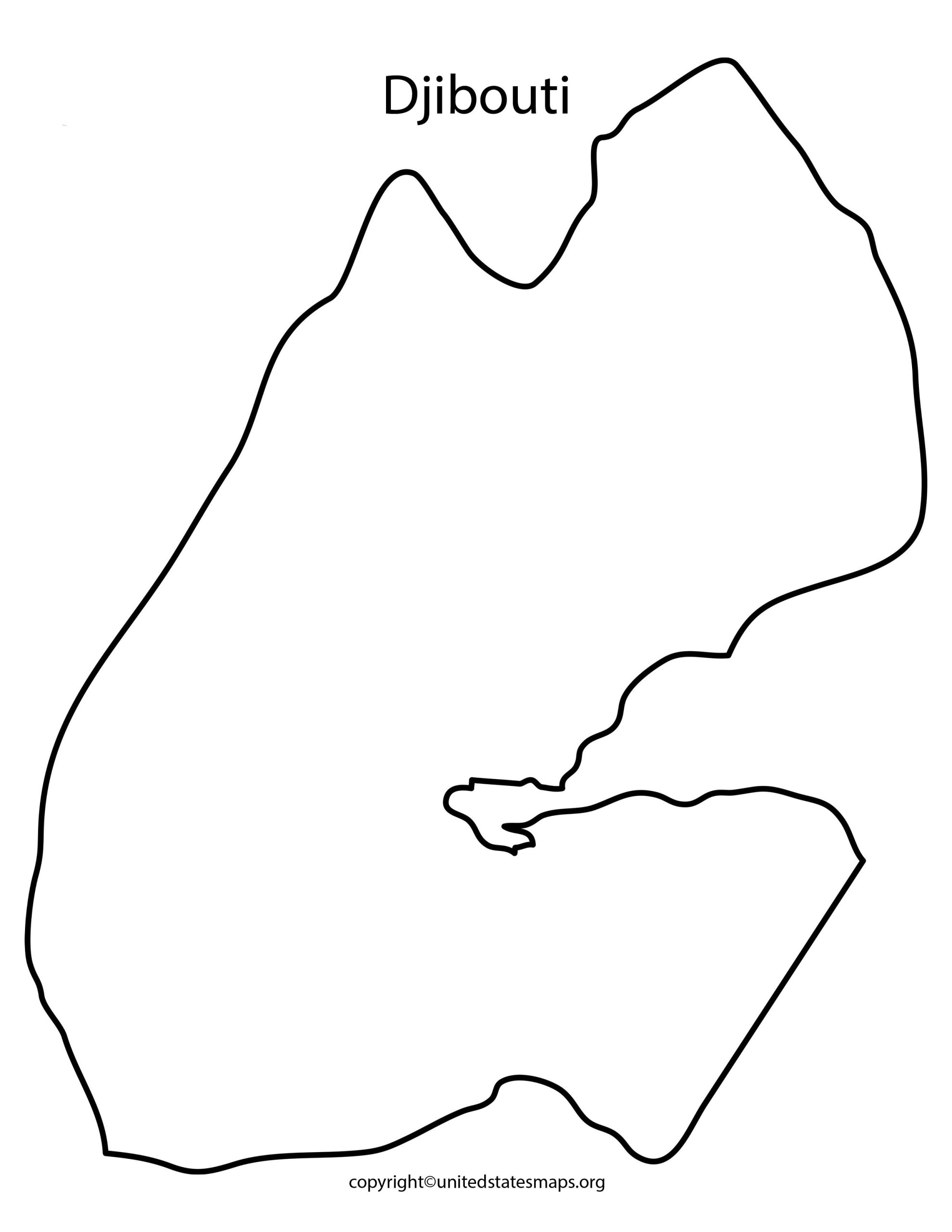 Blank Djibouti Map Blank Outline Map Of Djibouti