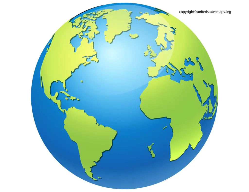 map of Earth globe