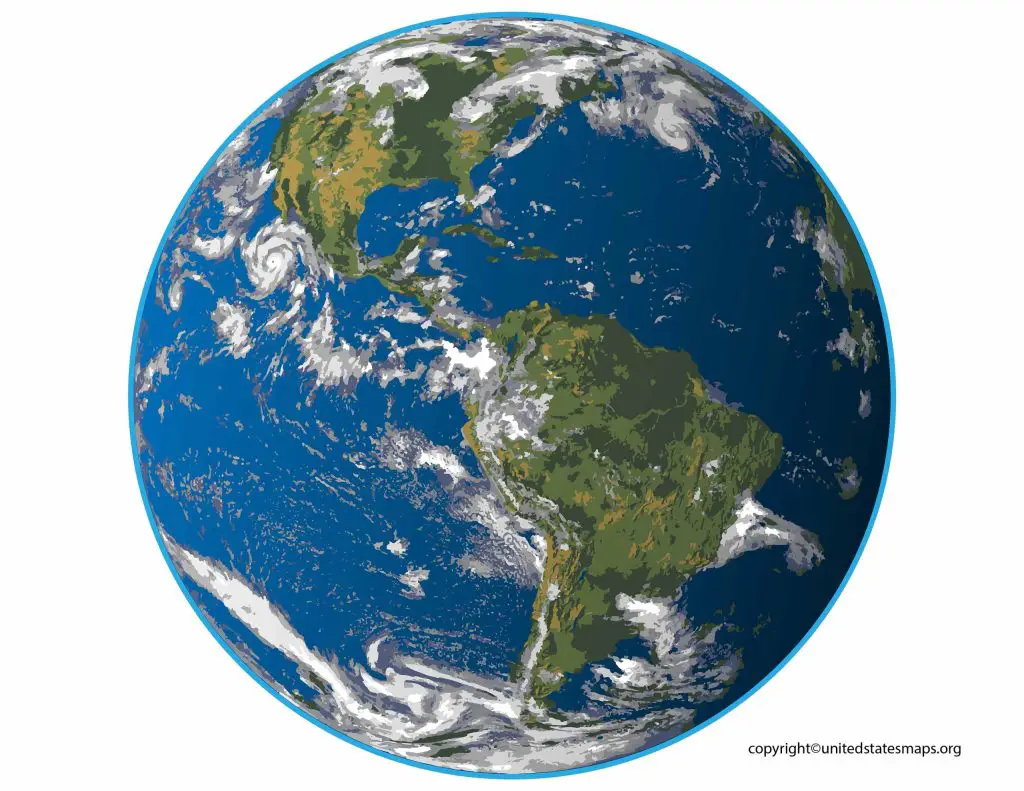 real earth map