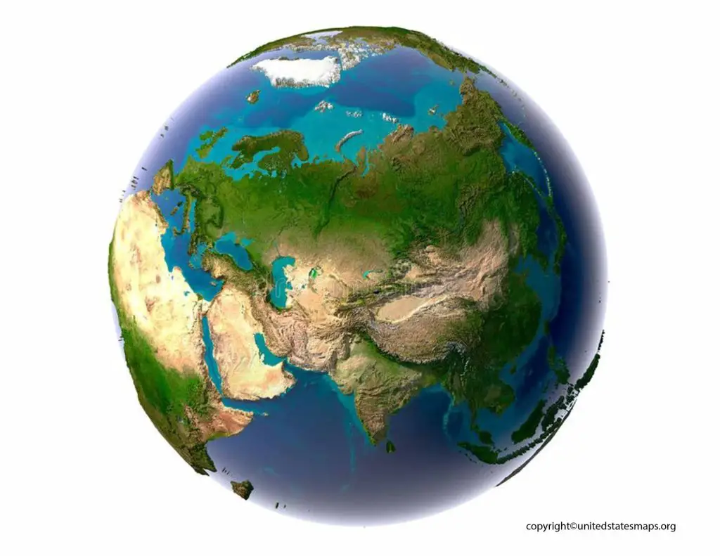 real map of the Earth