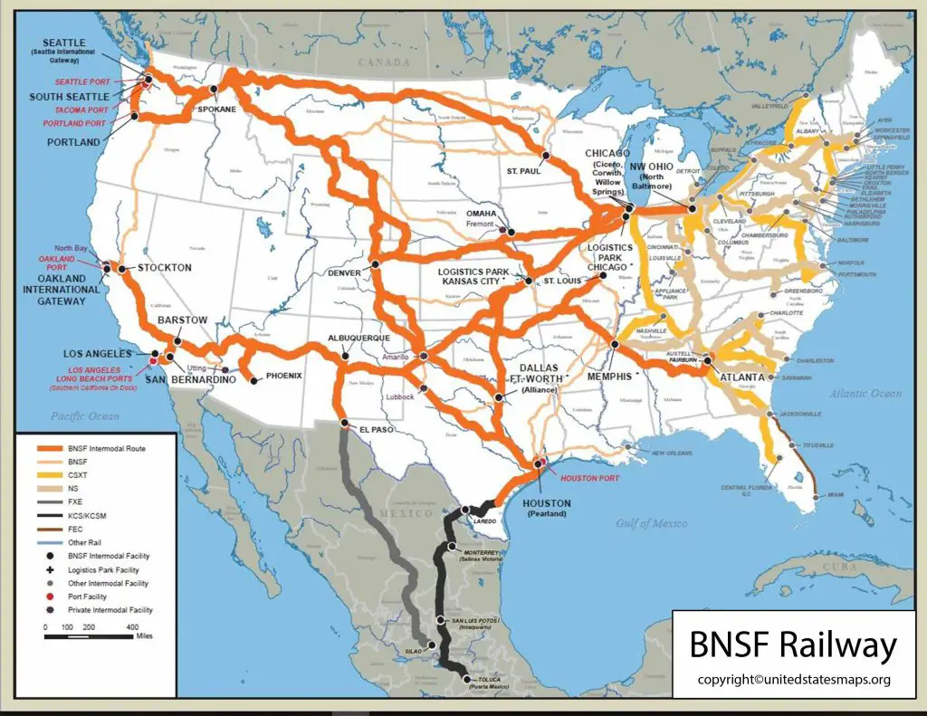 BNSF Railway Map