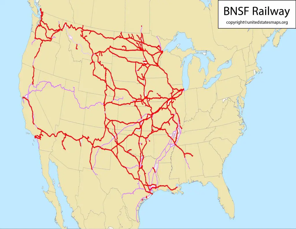 BNSF Railway Route Map