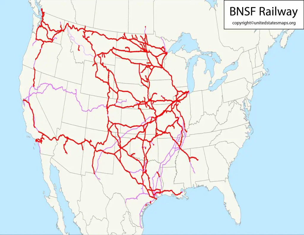 BNSF Railway System Map