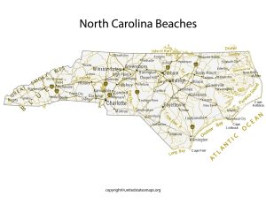 North Carolina Beaches Map Map - Beaches In North Carolina Map 1 Scaled 1 300x232