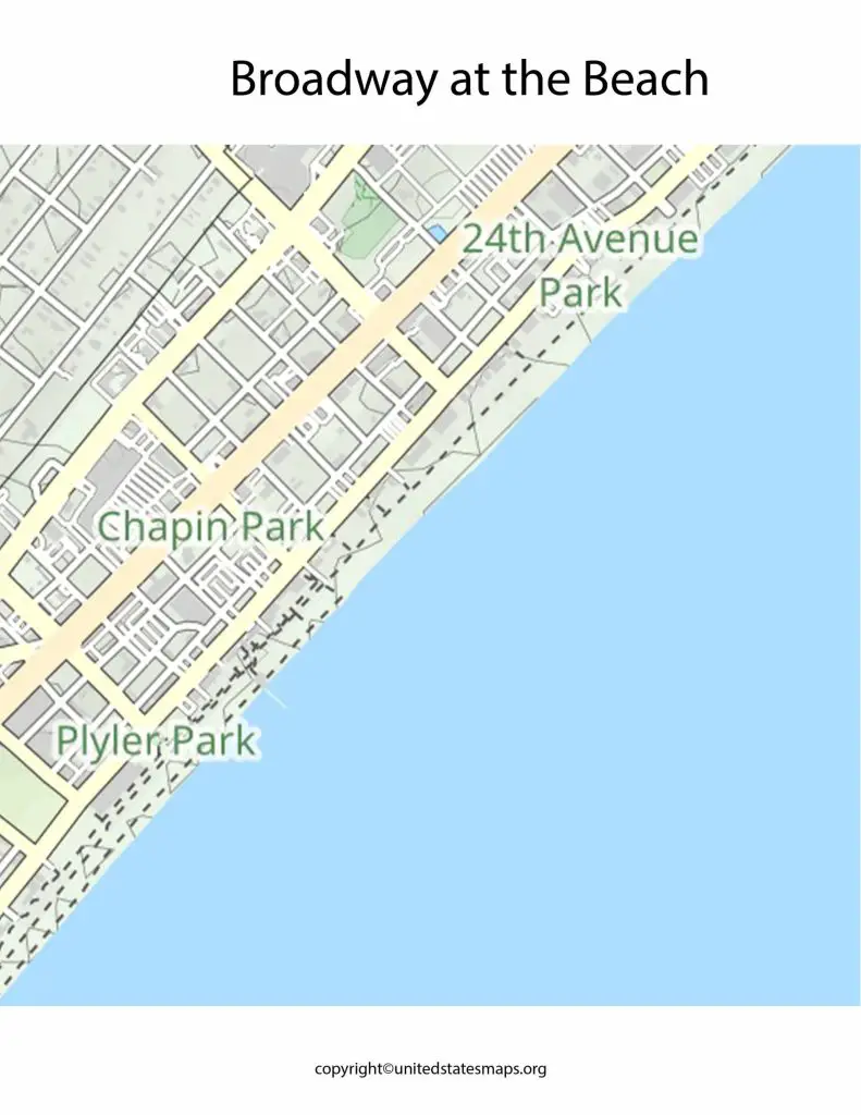Broadway on the Beach Map