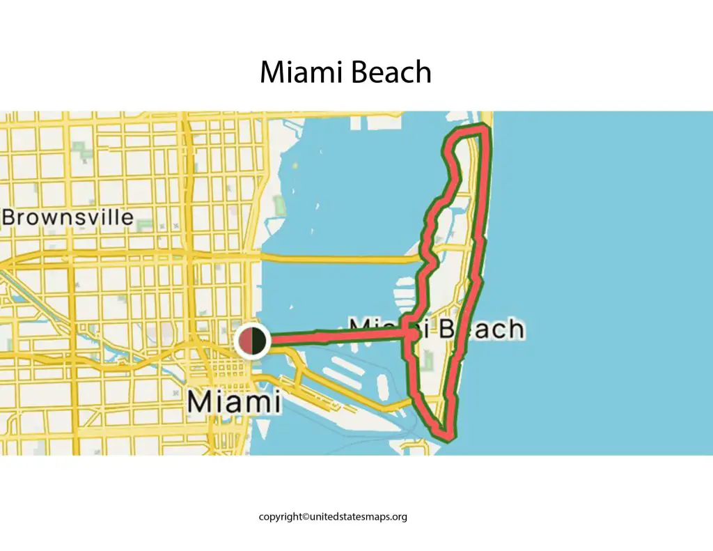 Map of Miami South Beach