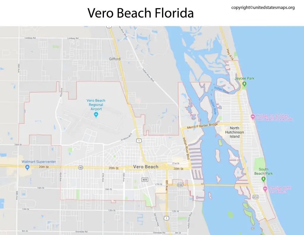 Map of Vero Beach Florida