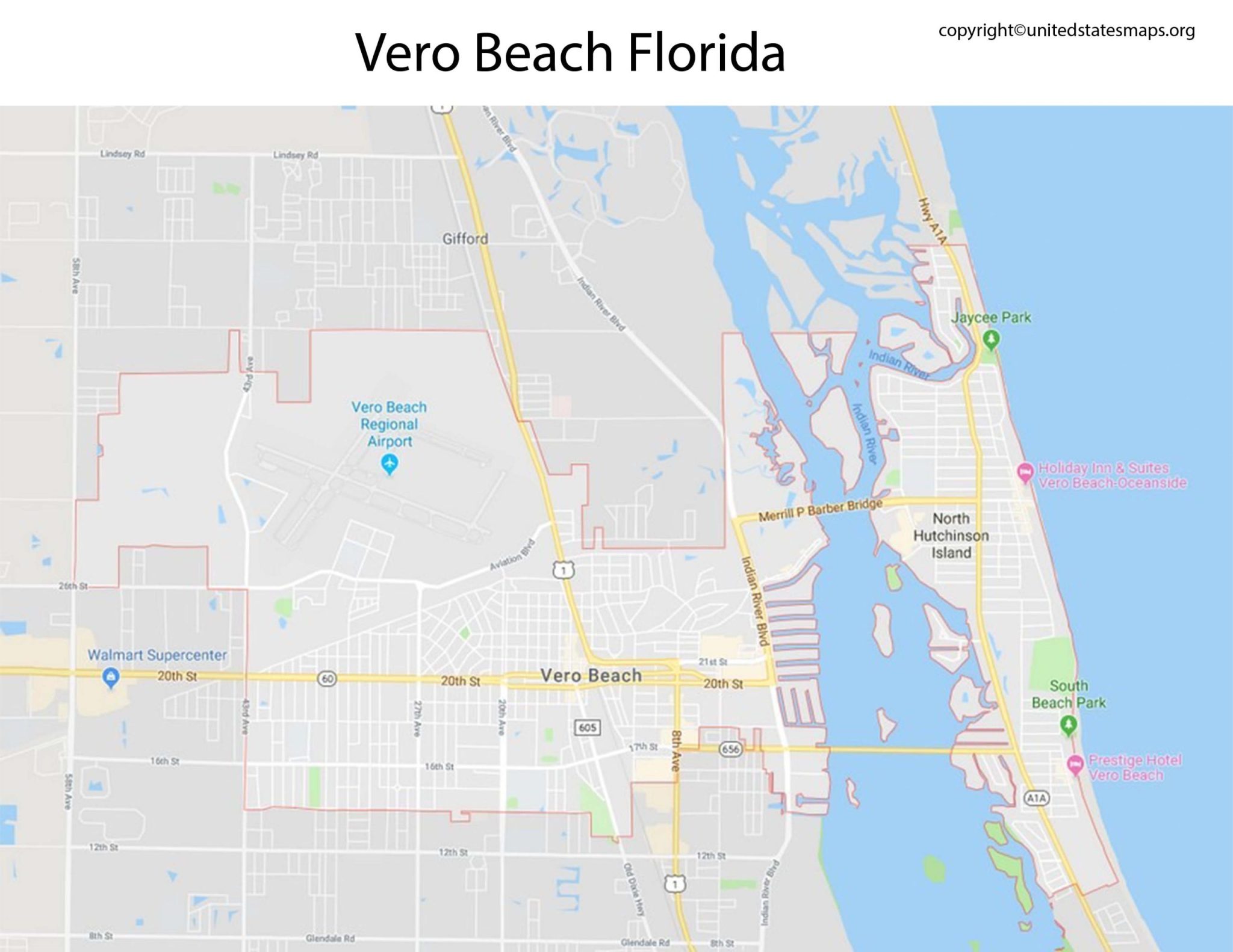Vero Beach Florida Map Map of - Map Of Vero Beach Florida Scaled 1 2048x1582