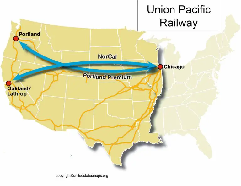 Union Pacific Railway Map Railroad Routes Divisions Union Pacific Railroad Divisions Scaled 1 768x593