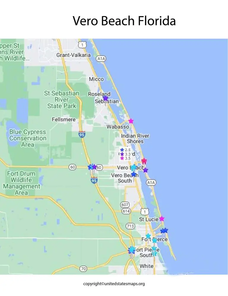 Vero Beach Florida Map | Map of Vero Beach Florida