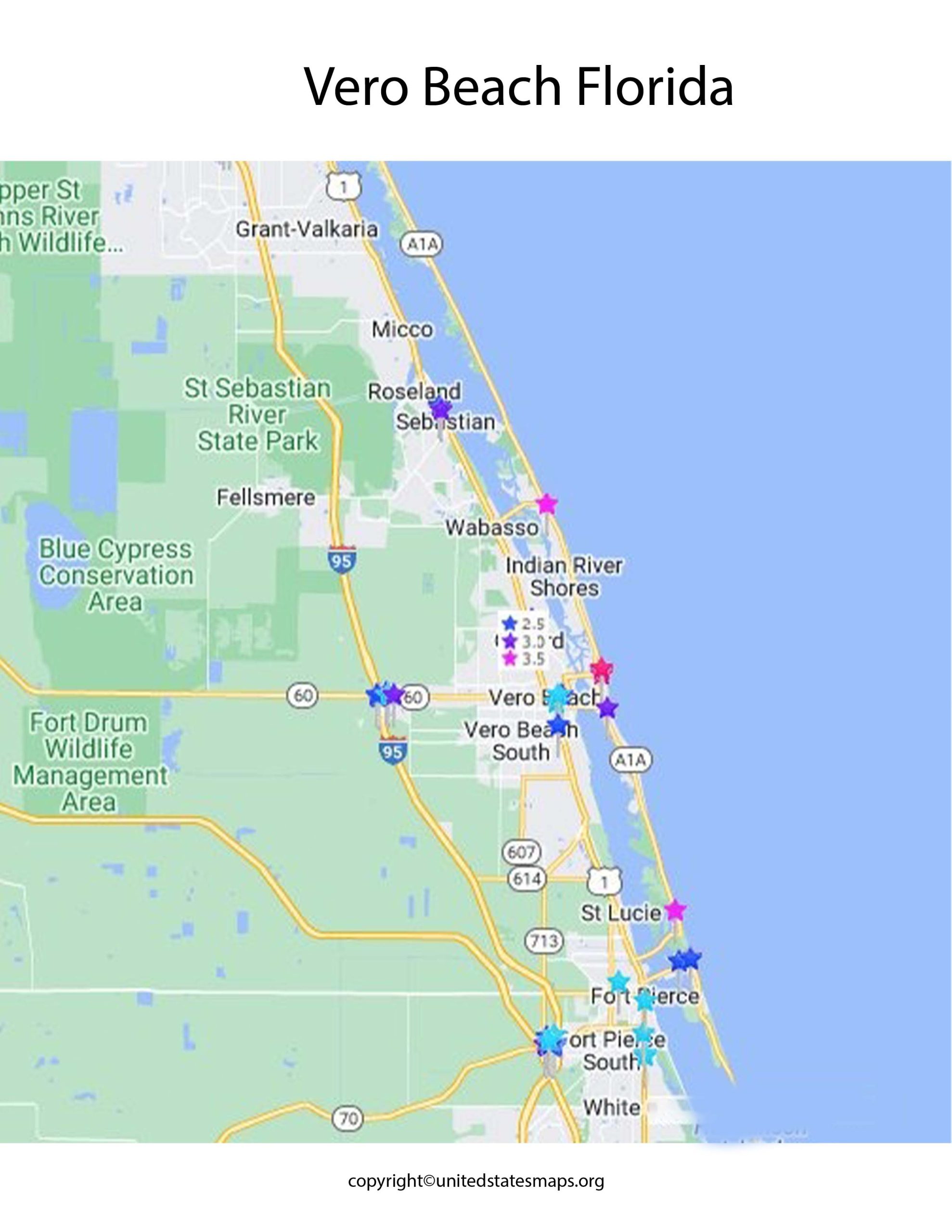 Vero Beach Florida Map Map Of Vero Beach Florida